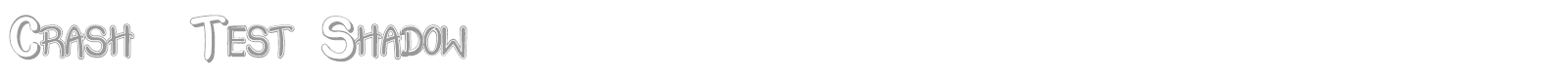 Crash Test Shadow font preview